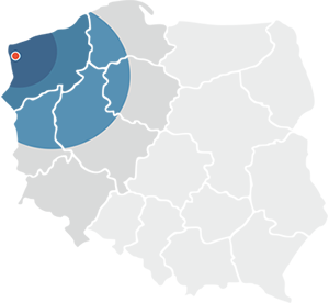 działamy na terenie Szczecina woj. zachodniopomorskiego i ościennych